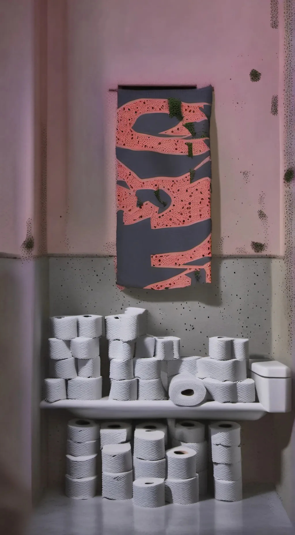 ai character: Toilet paper background