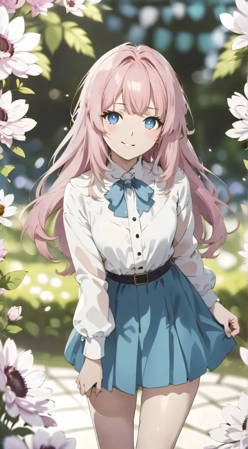 ai character: lily of the valley background