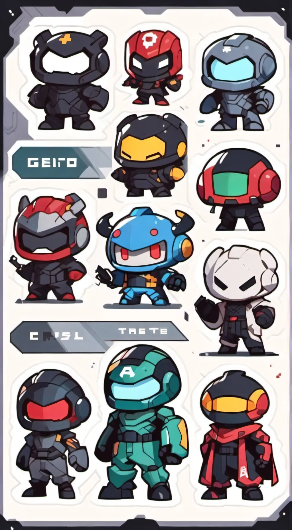 ai character: Metal cardbots  background