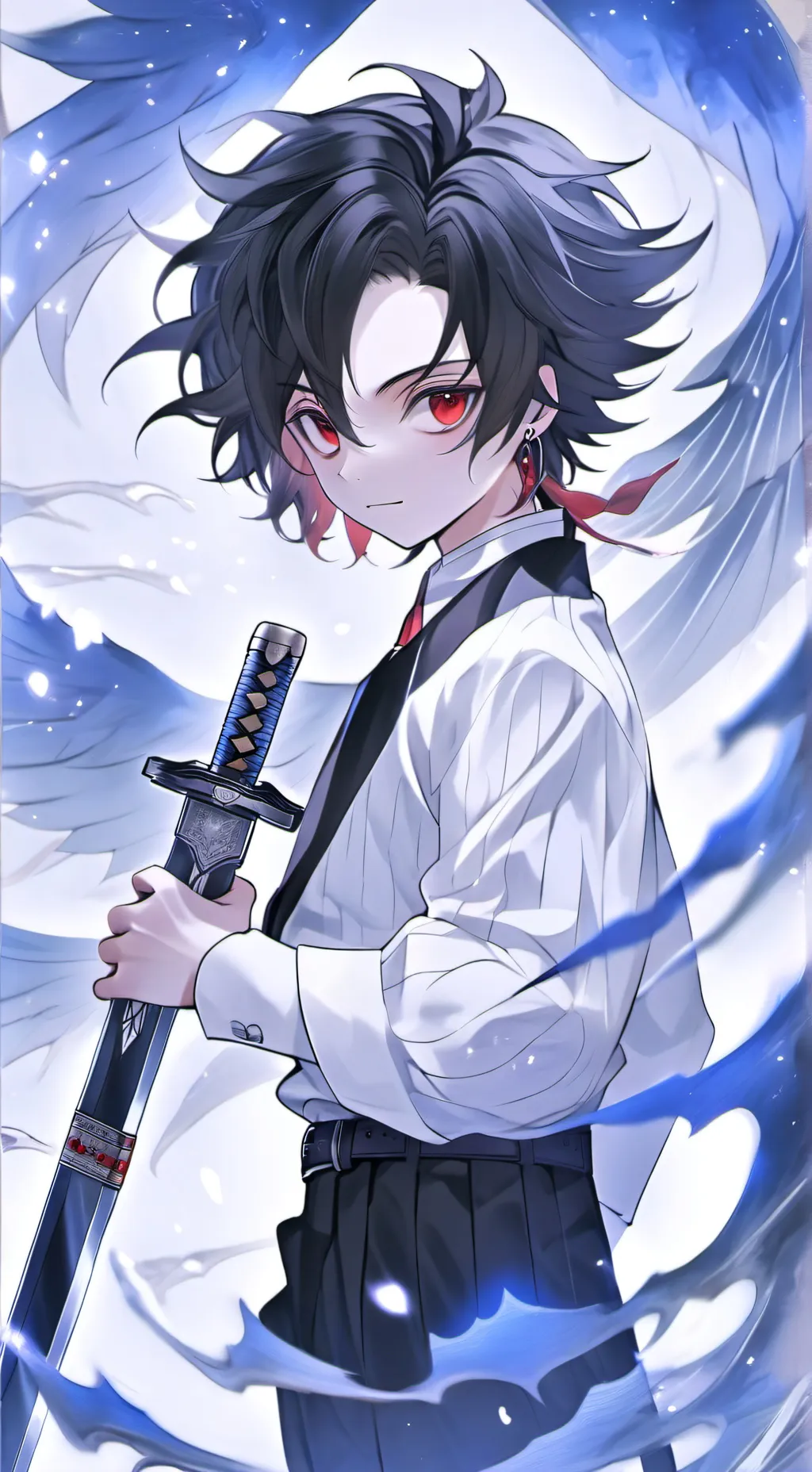 ai character: demon slayer  background