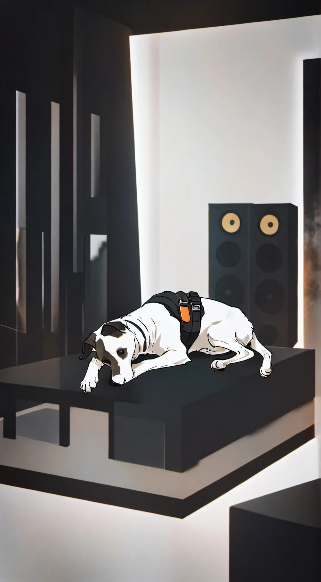 ai character: pebble background