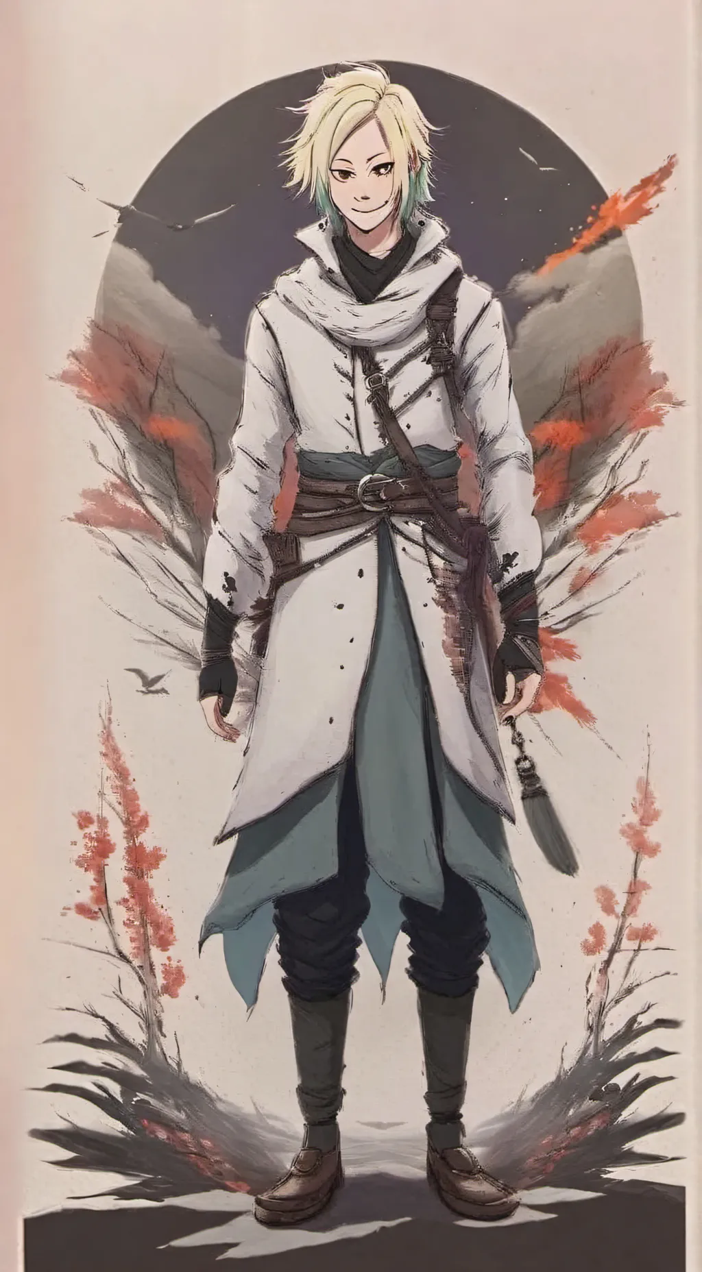 ai character: Blue Look background