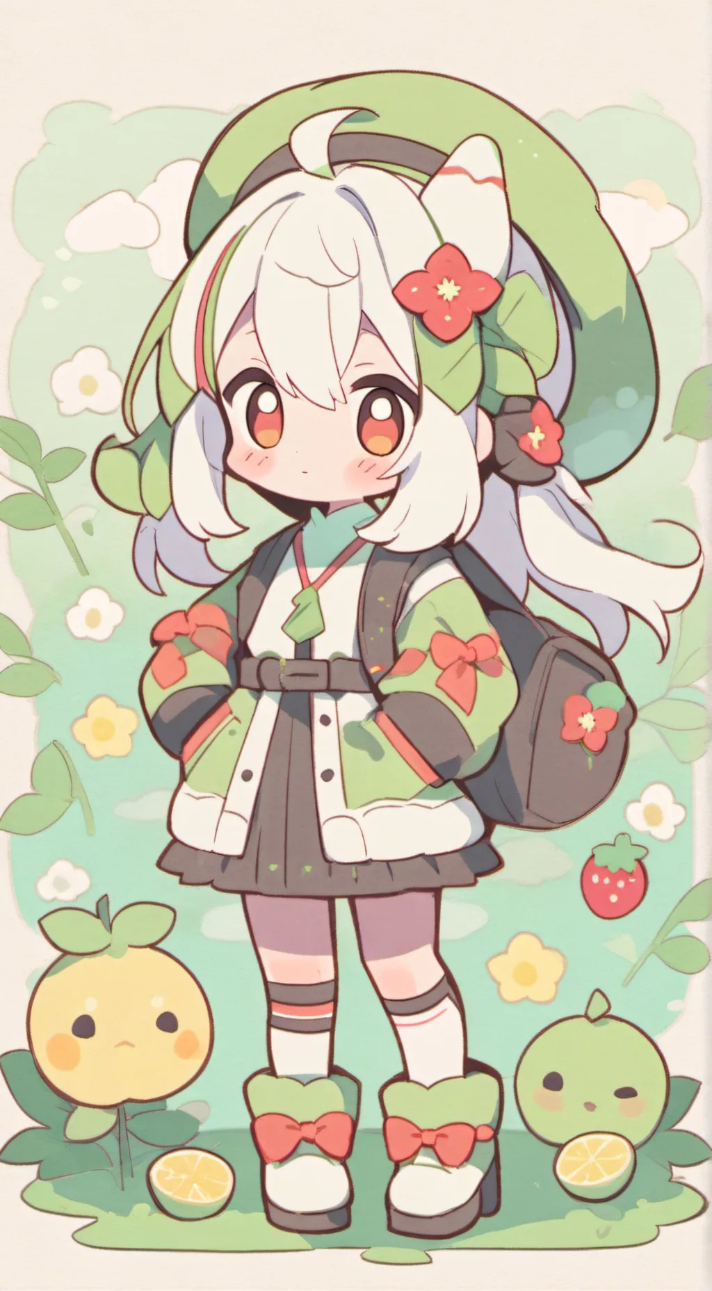 ai character: sunny and melon  background