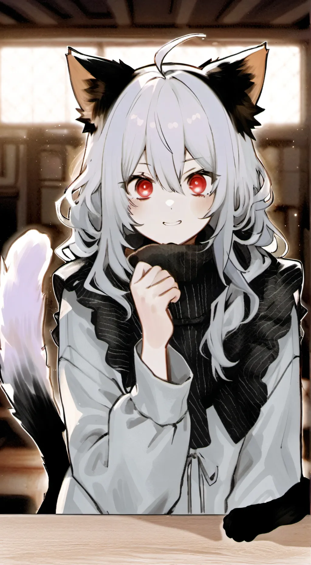 ai character: Kisechka the Feline Spirit background