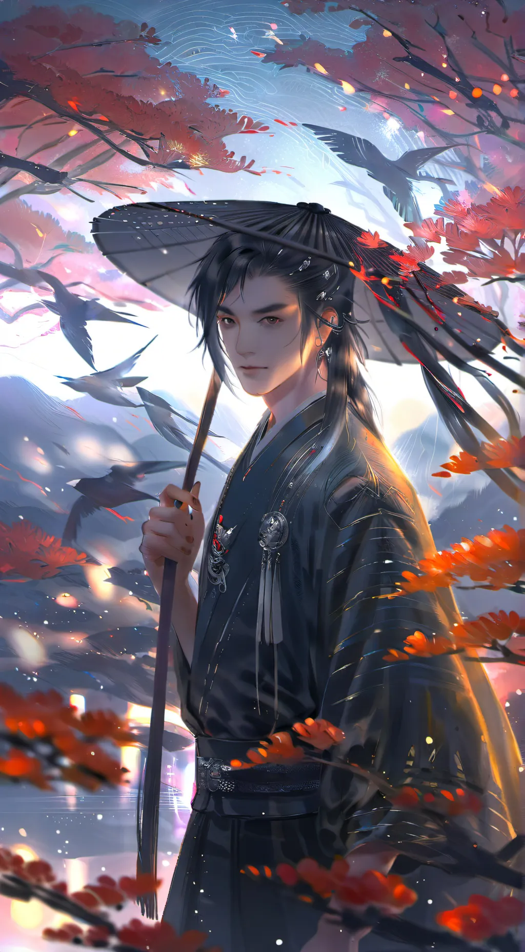 ai character: FORSAKEN AND DW T background