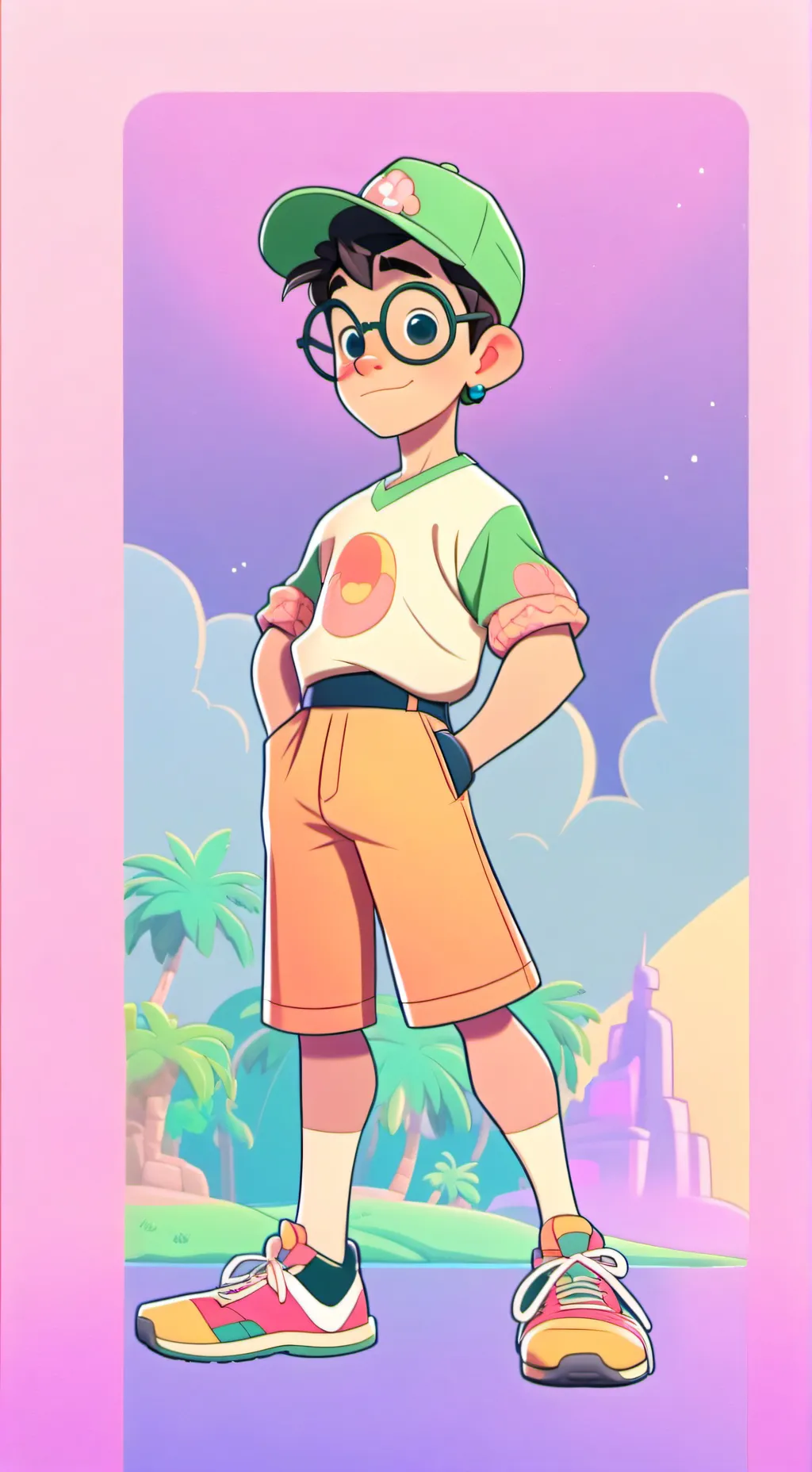 ai character: celebration day background