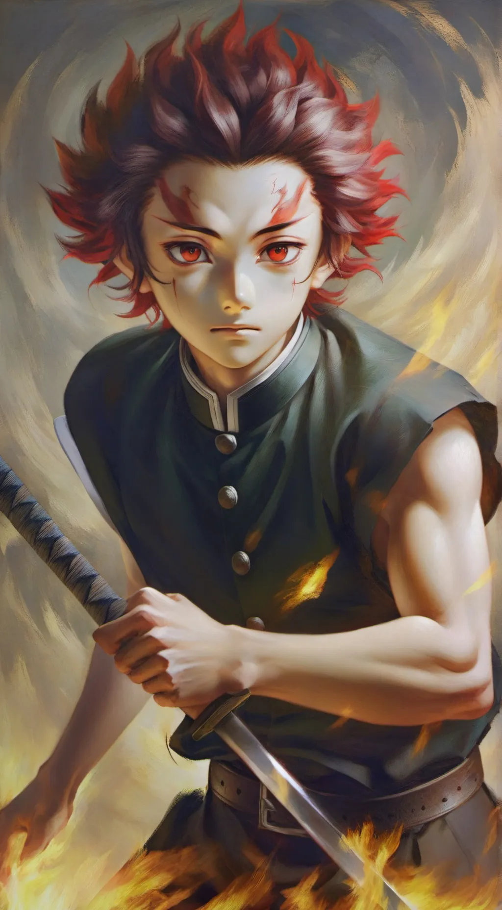 ai character: demon Slayers  background