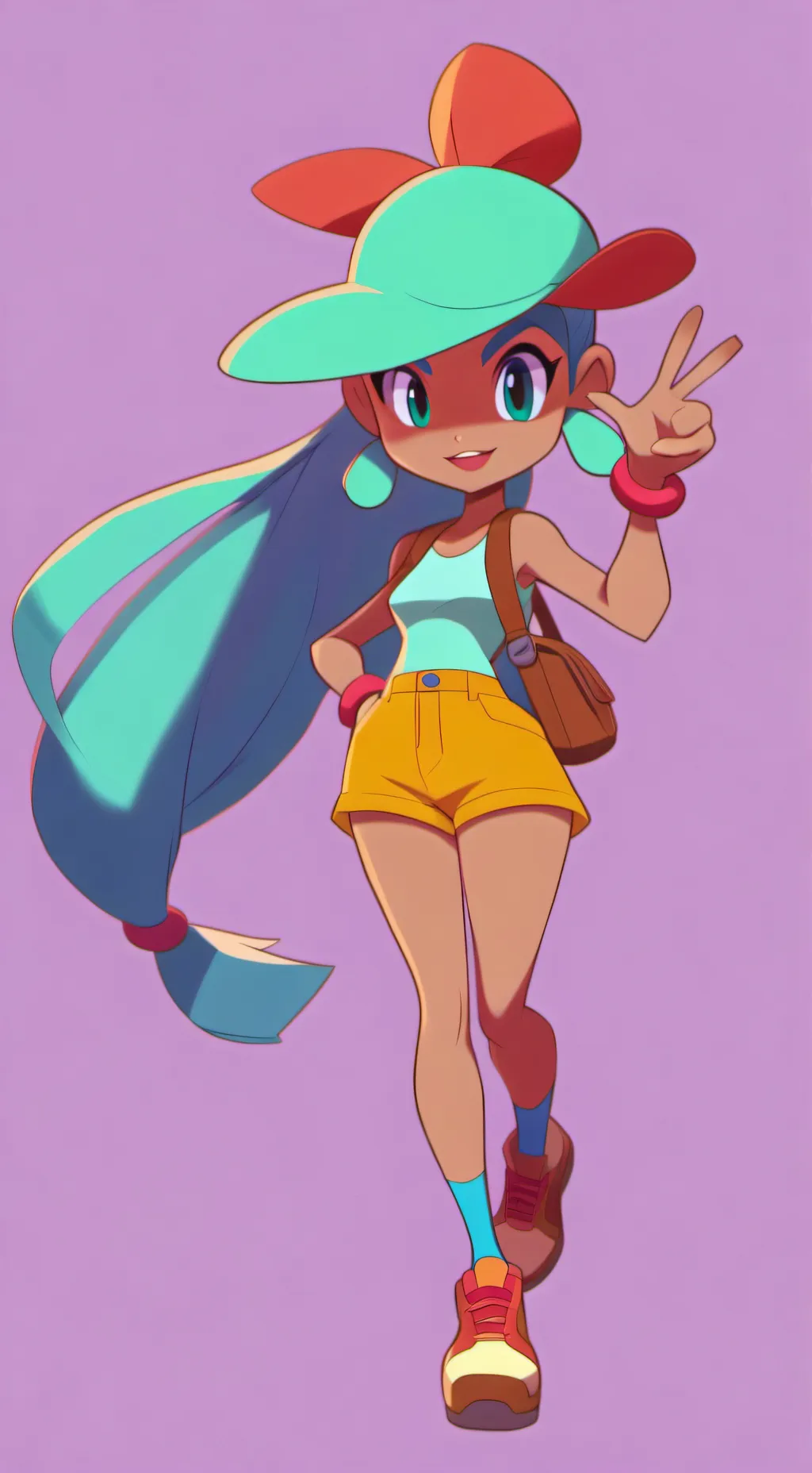 ai character: lass from pokemon background