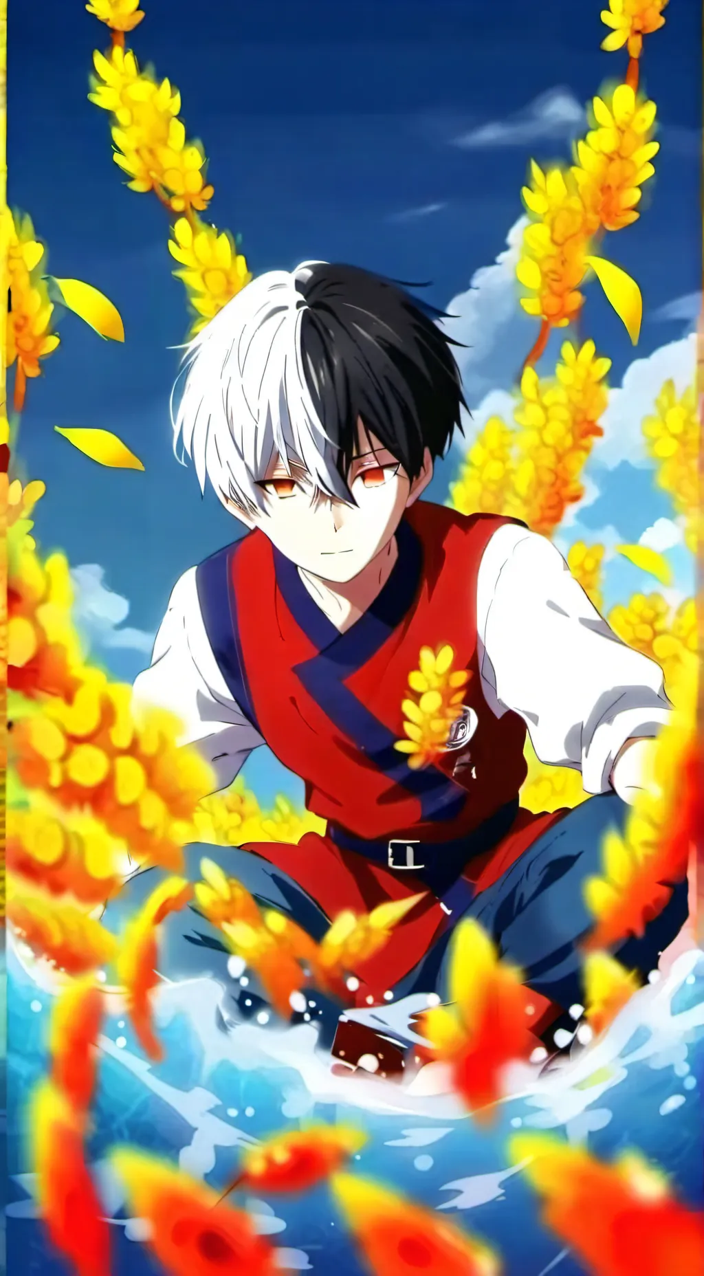 ai character: Shoto Todoroki background