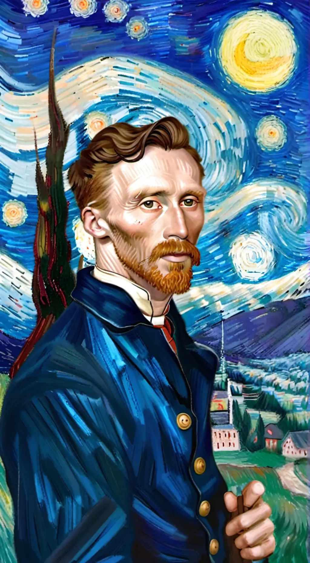 ai character: tesla background