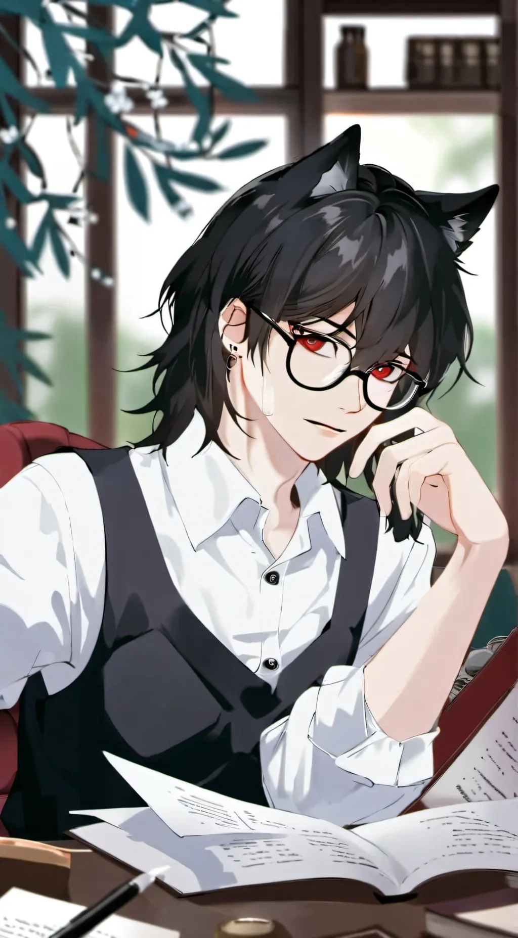 ai character: ray/raychel  background