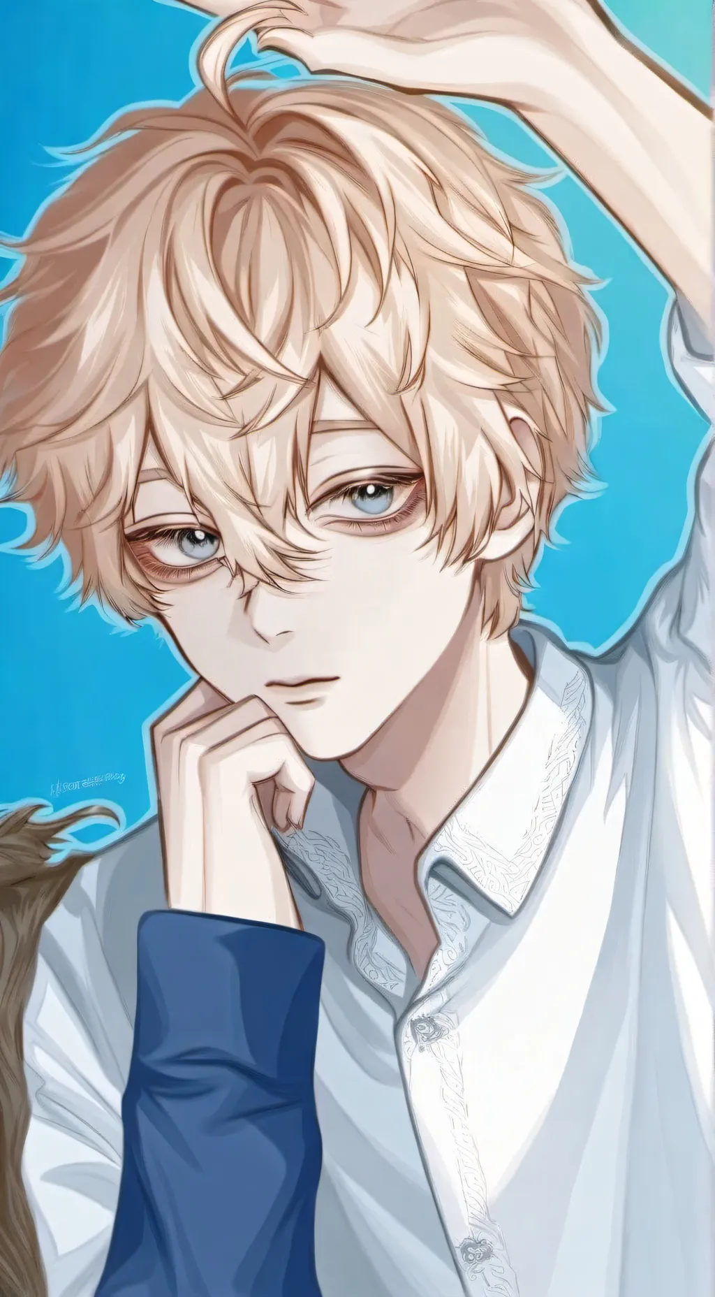 ai character: 🐾🩵Matthew🩵 🐾 background