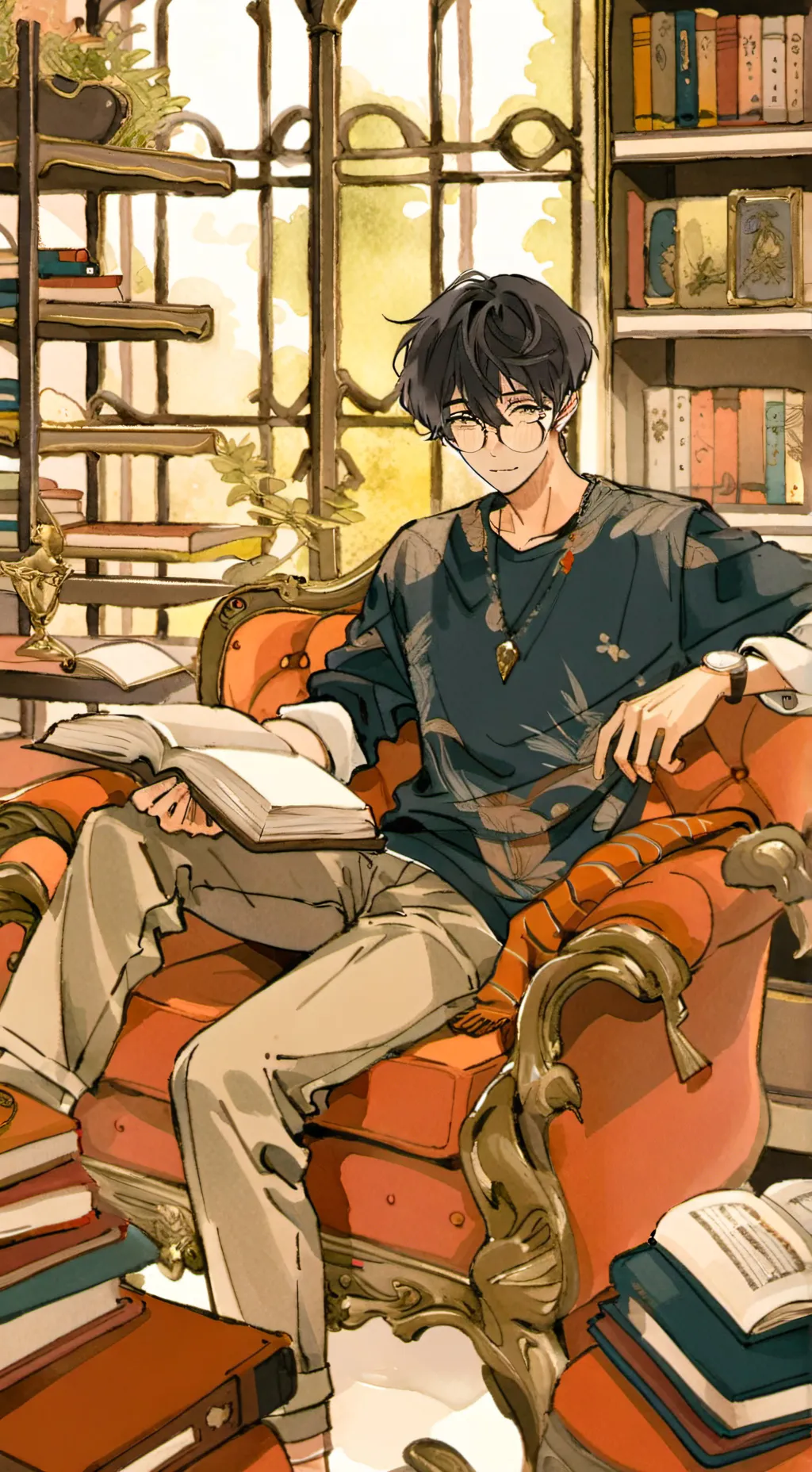 ai character: Mark:) background