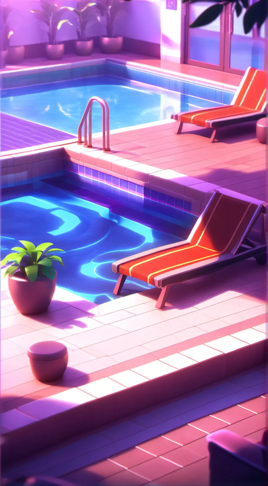 ai character: SWIMMING POOL 🎊  background
