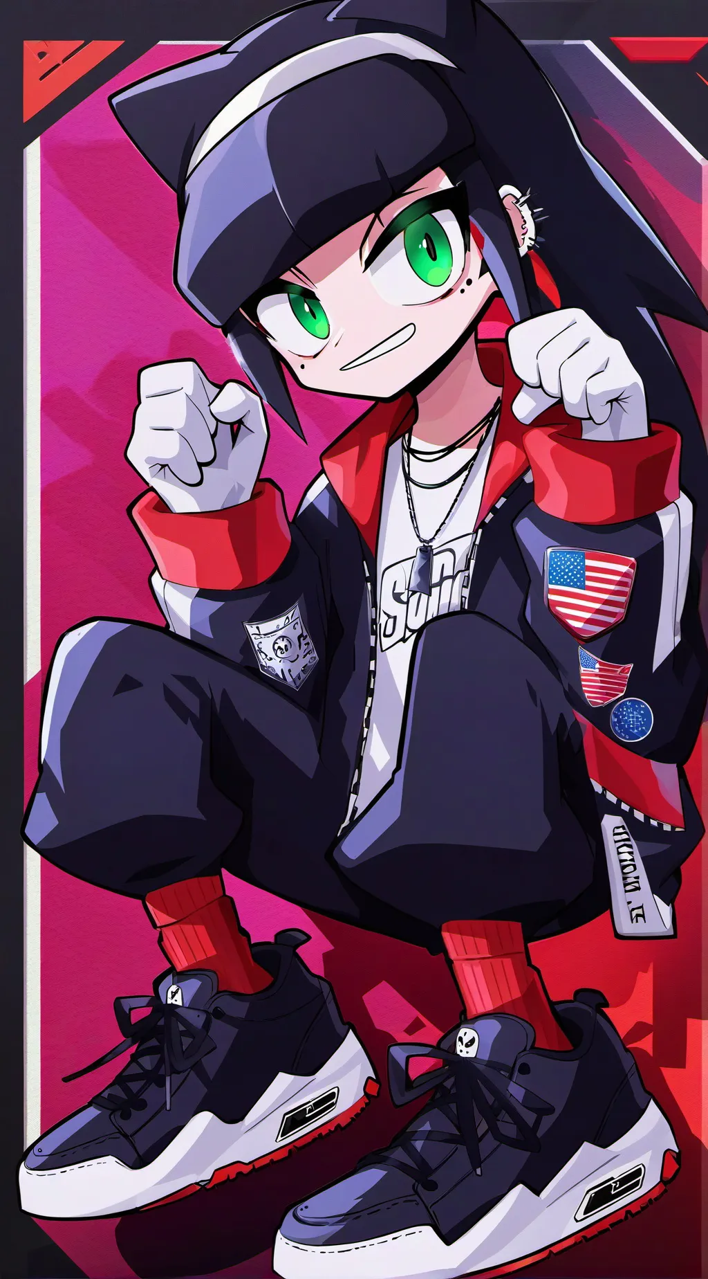 ai character: Sonic crew family  background