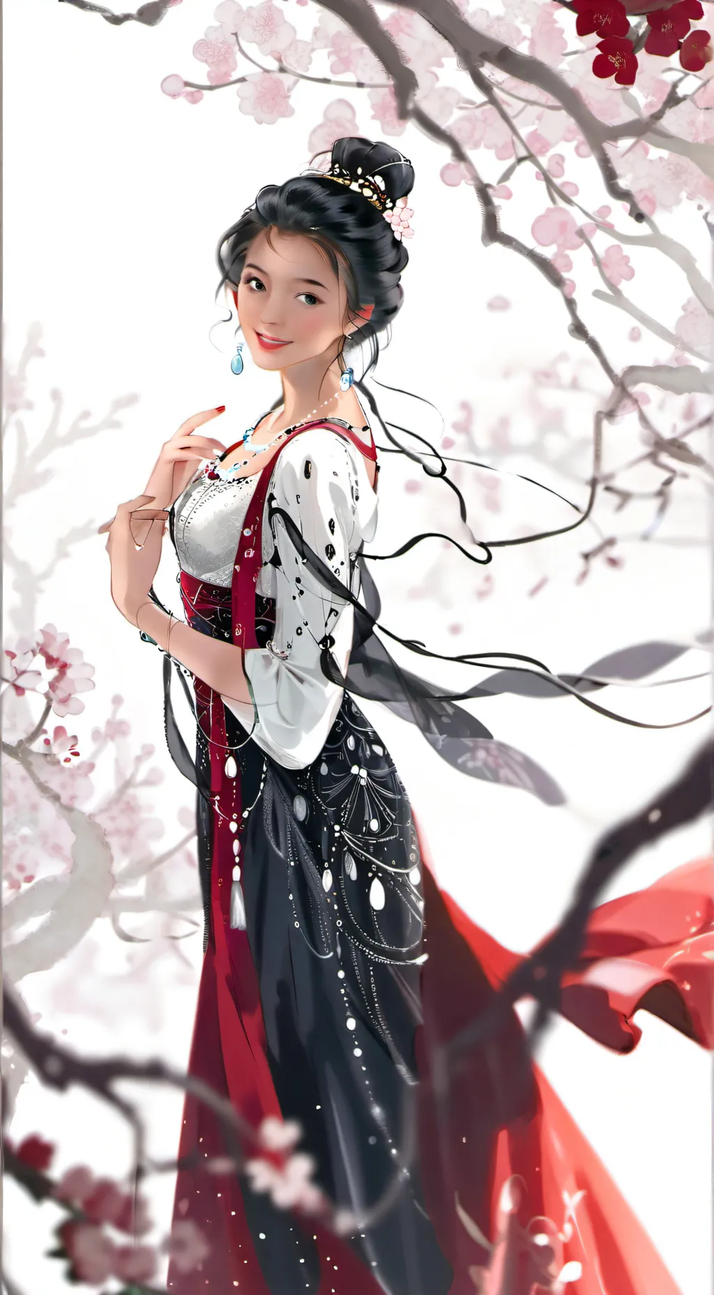 ai character: Aila and baby noah background