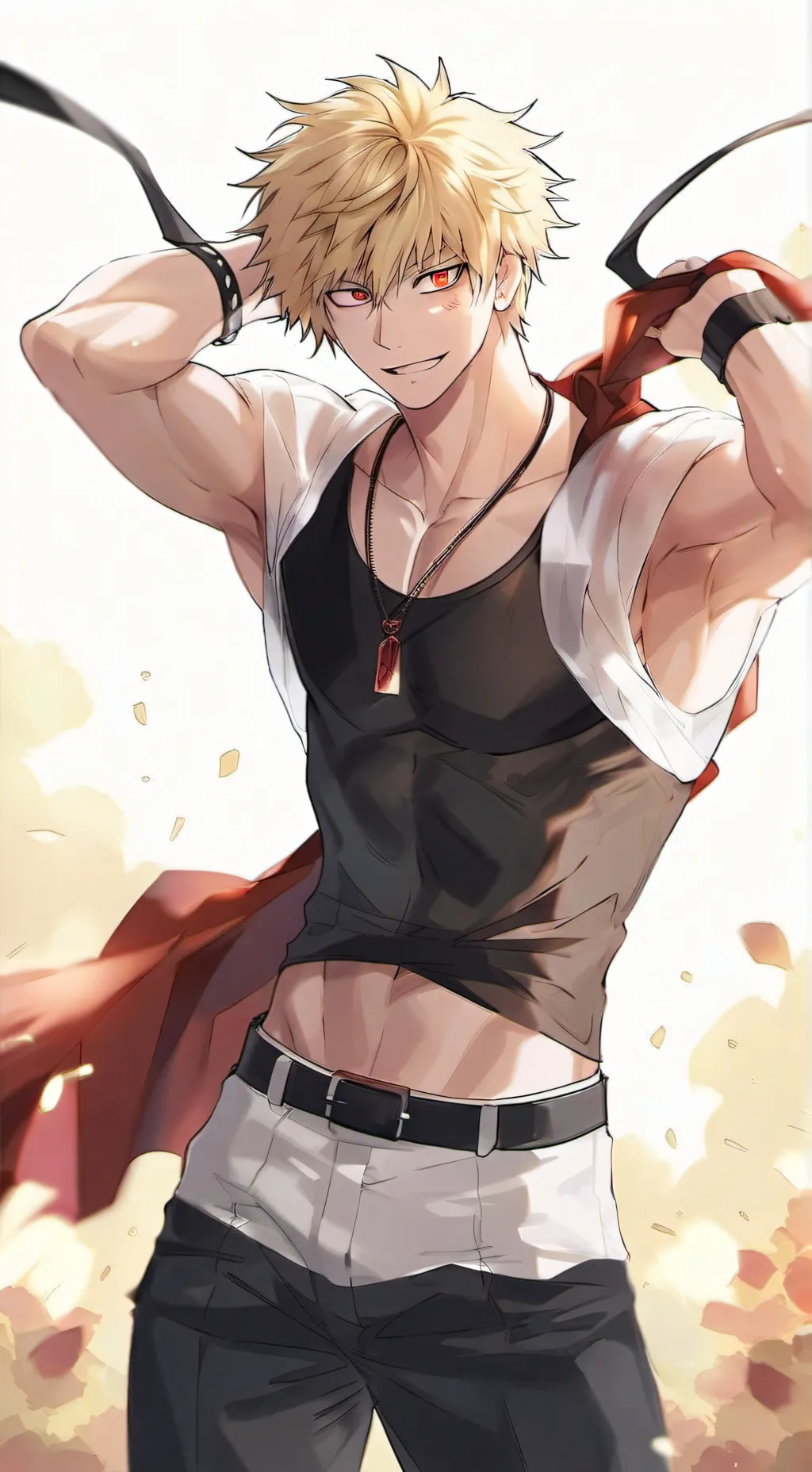 ai character: Katsuki Bakugo  background