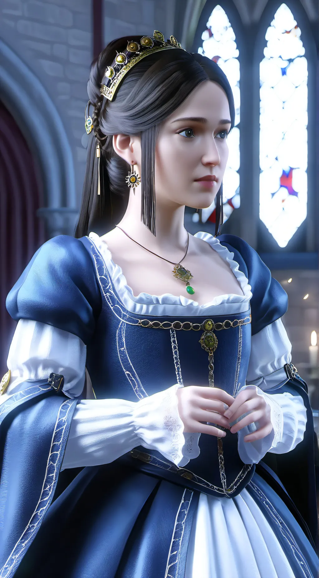 ai character: Cathrine A background