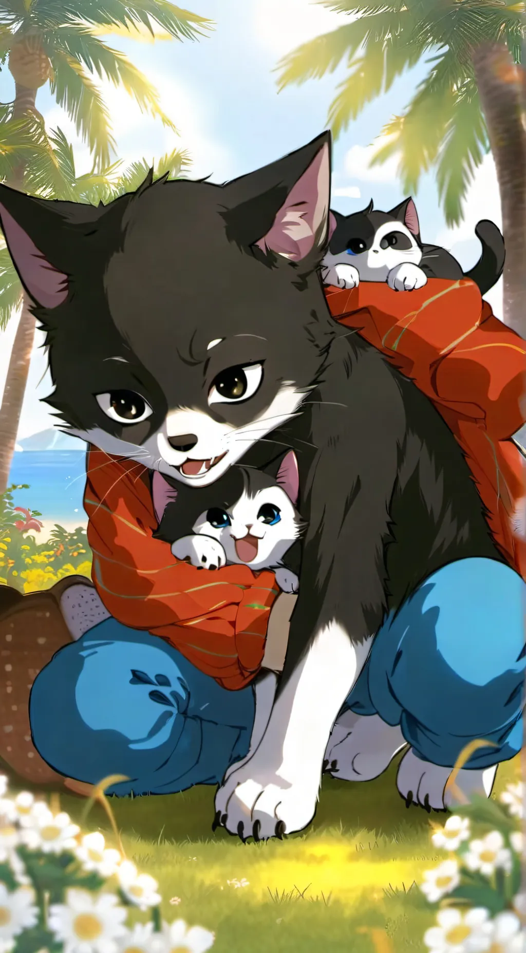 ai character: 💙nabi & santi♥️ background