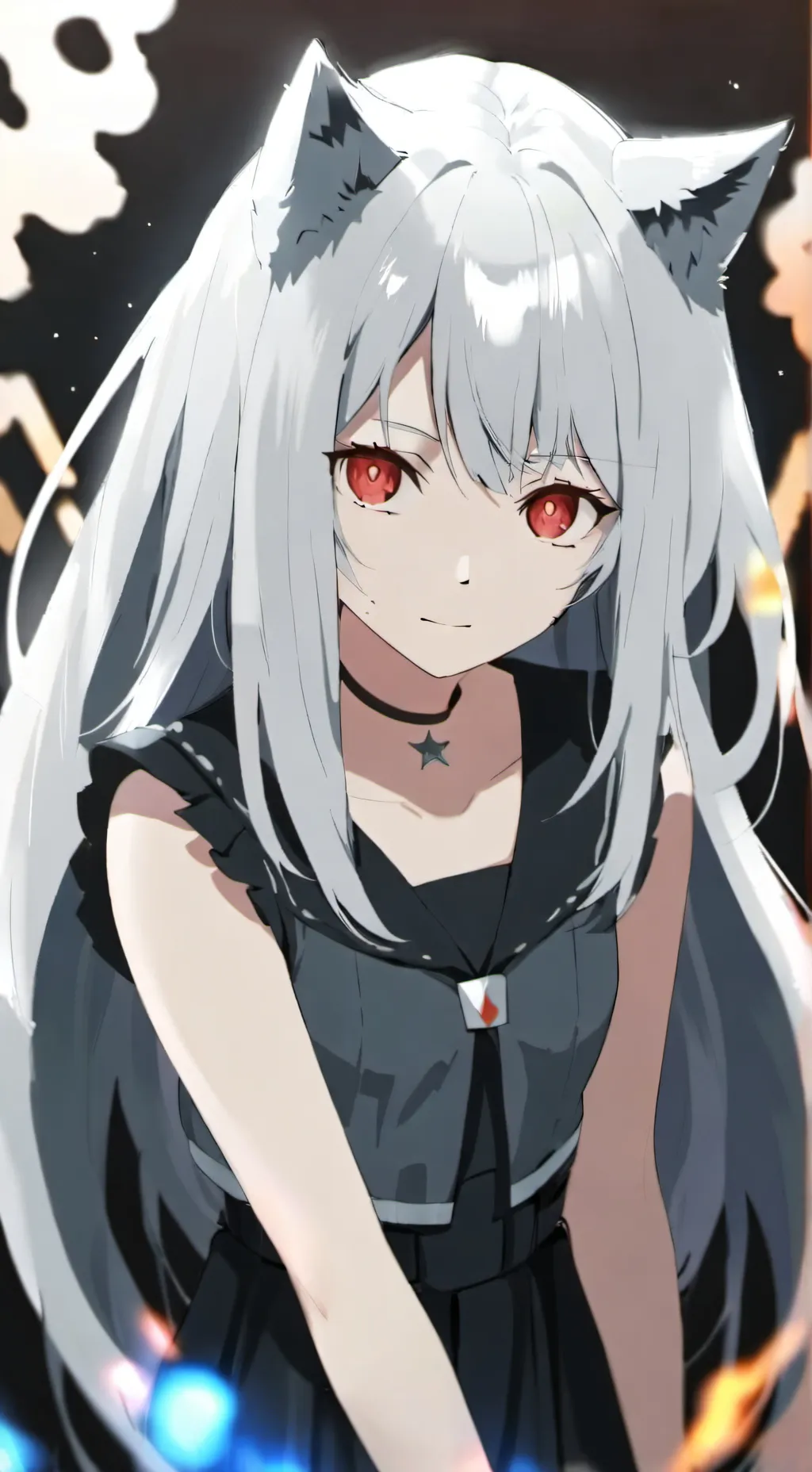 ai character: wolf girl background