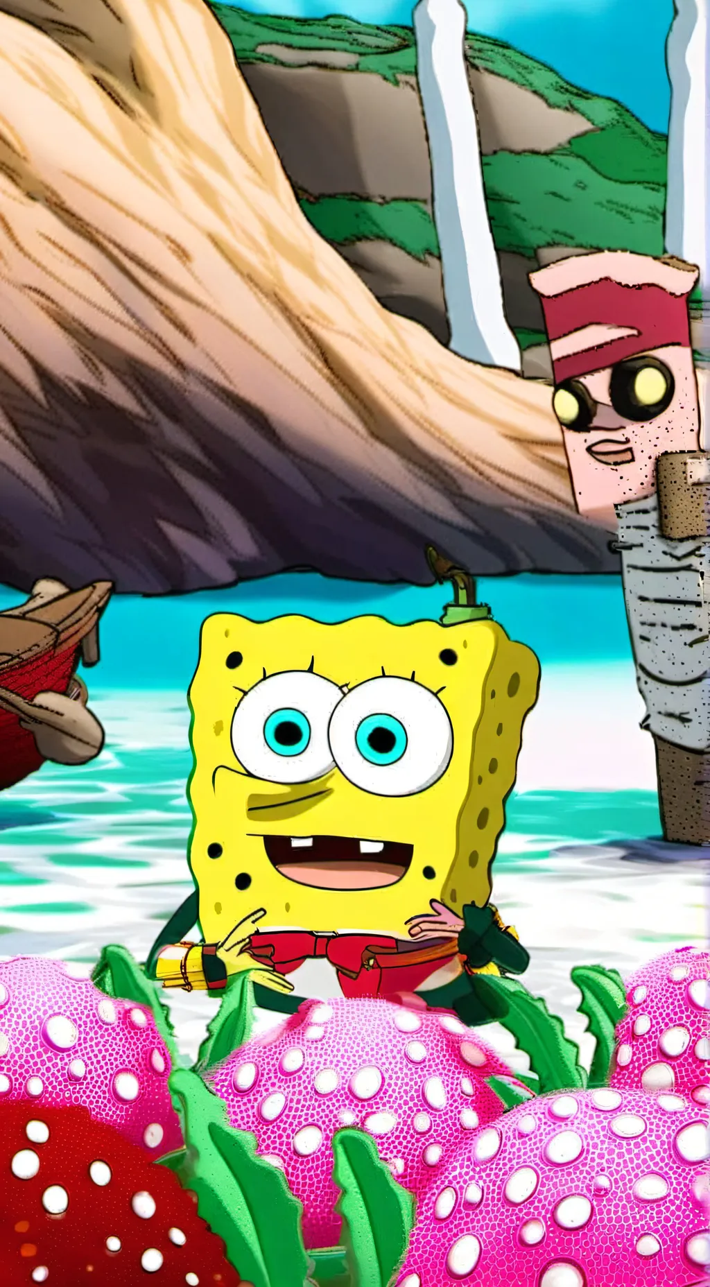 ai character: bob esponja  background