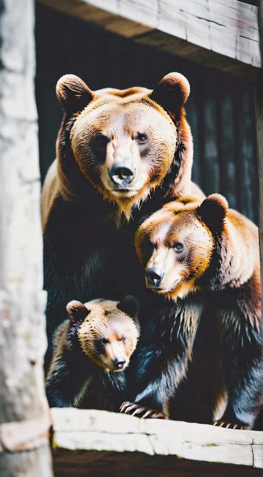 ai character: Bear enclosure background