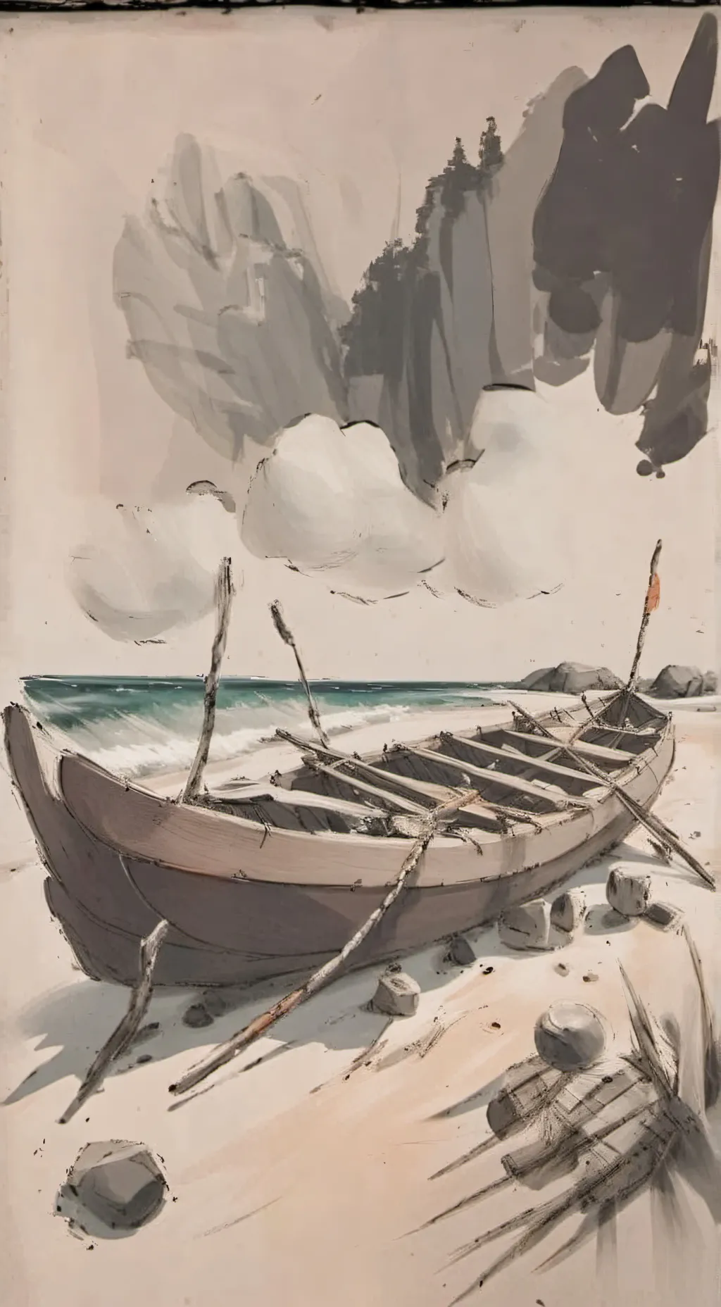 ai character: stranded background