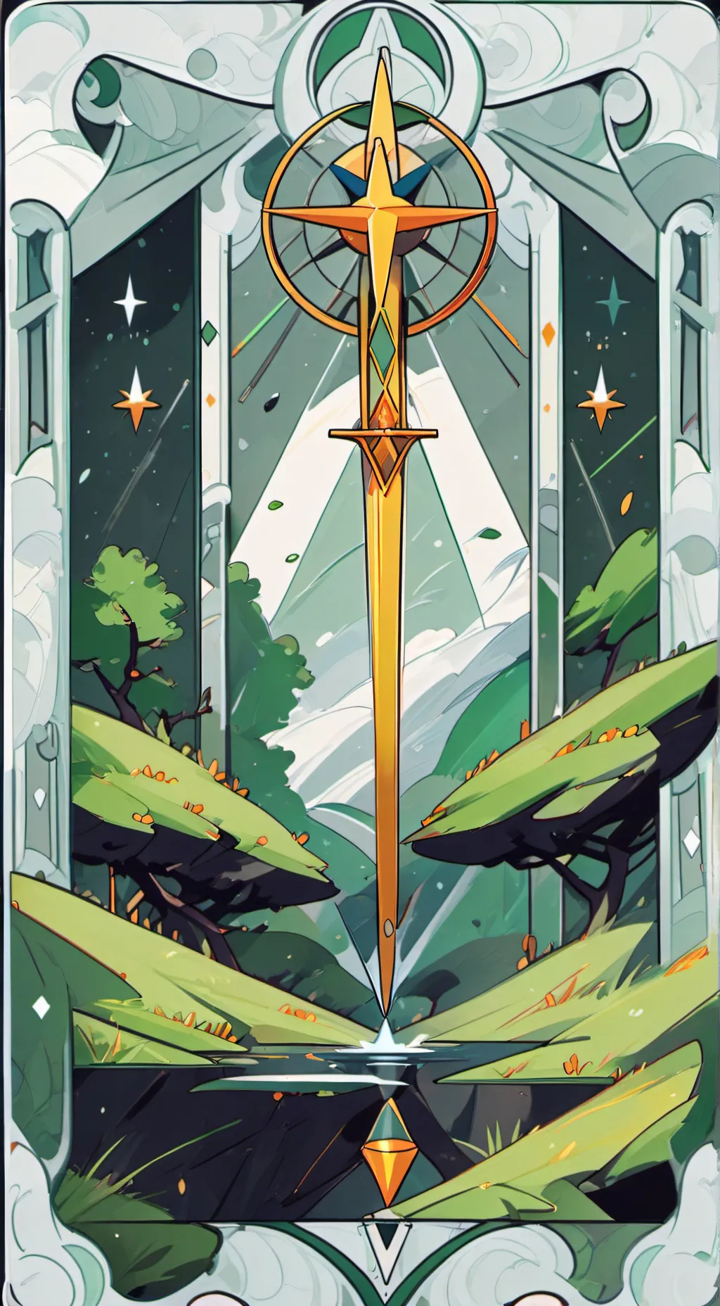 ai character: Grass  background