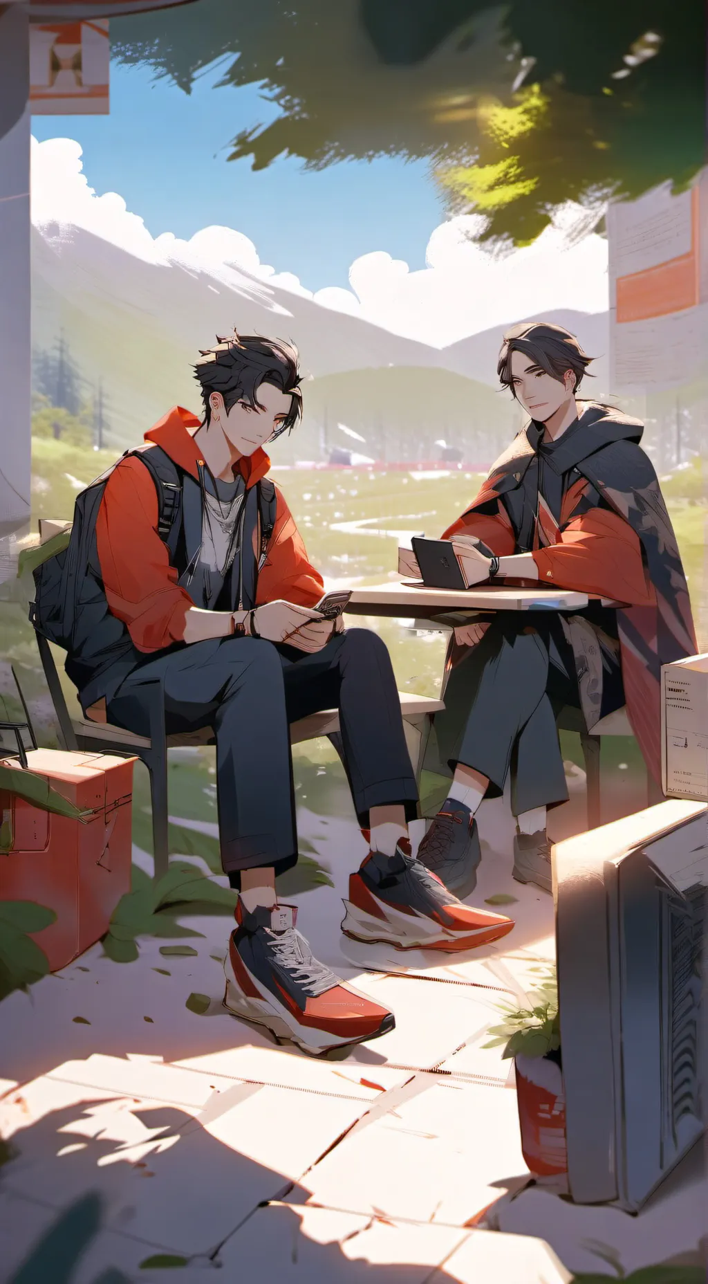 ai character: Group chat background