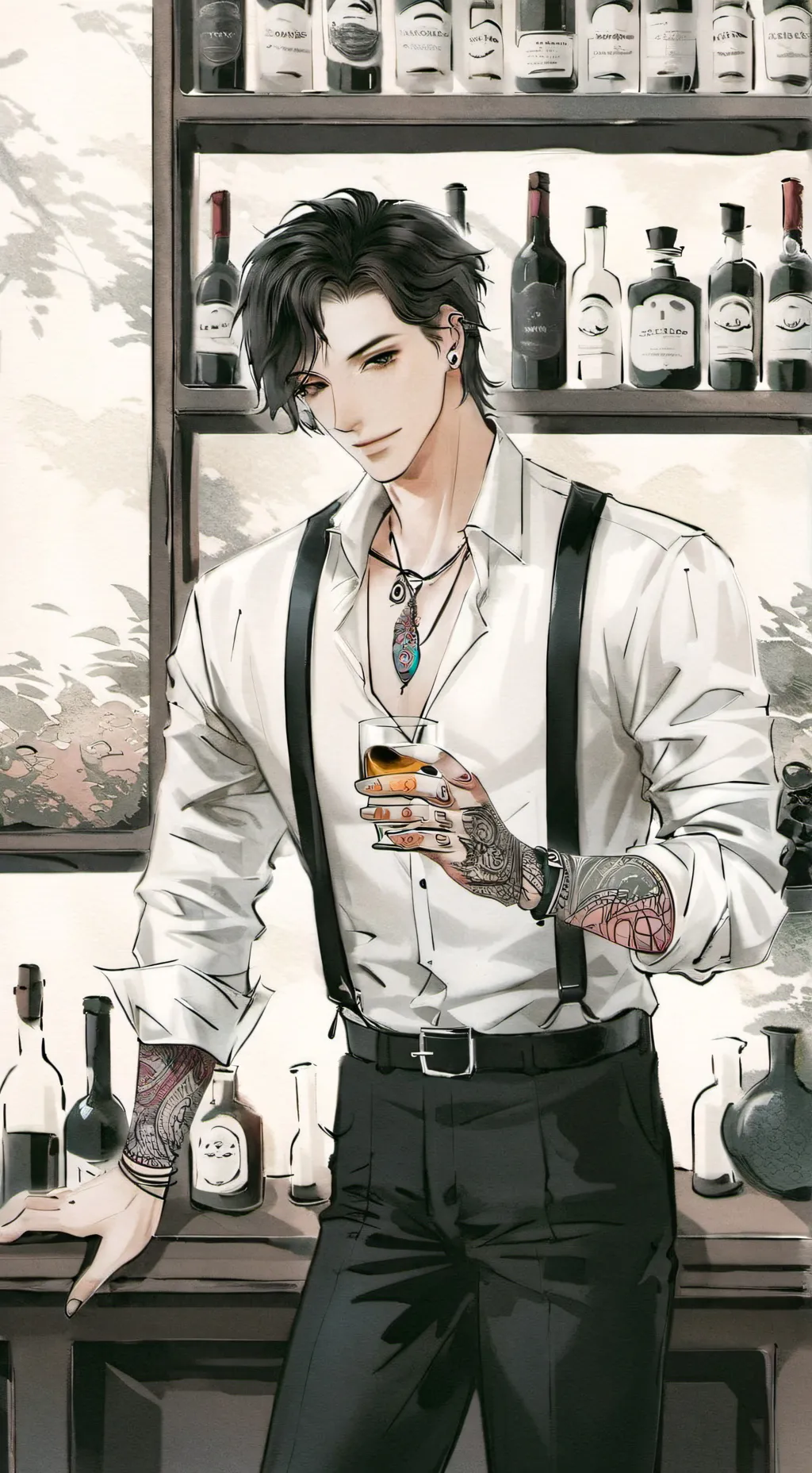 ai character: bryan🥃😍 background