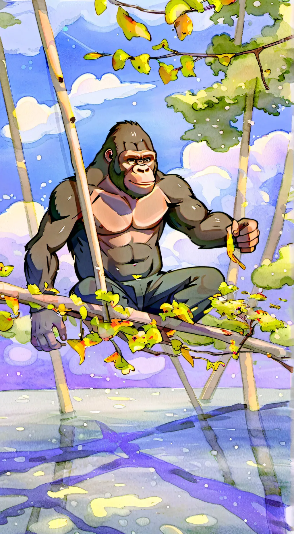 ai character: Gtag sleepover background