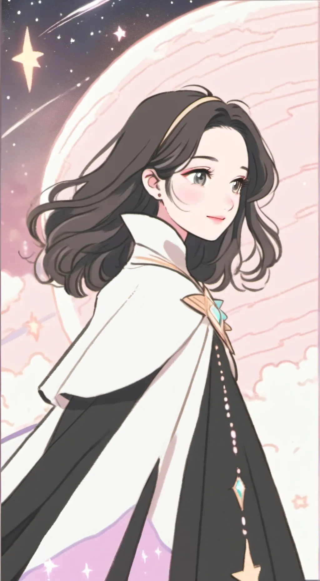 ai character: cute star background