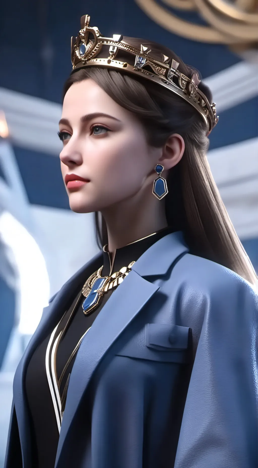 ai character: Queen  ruby background