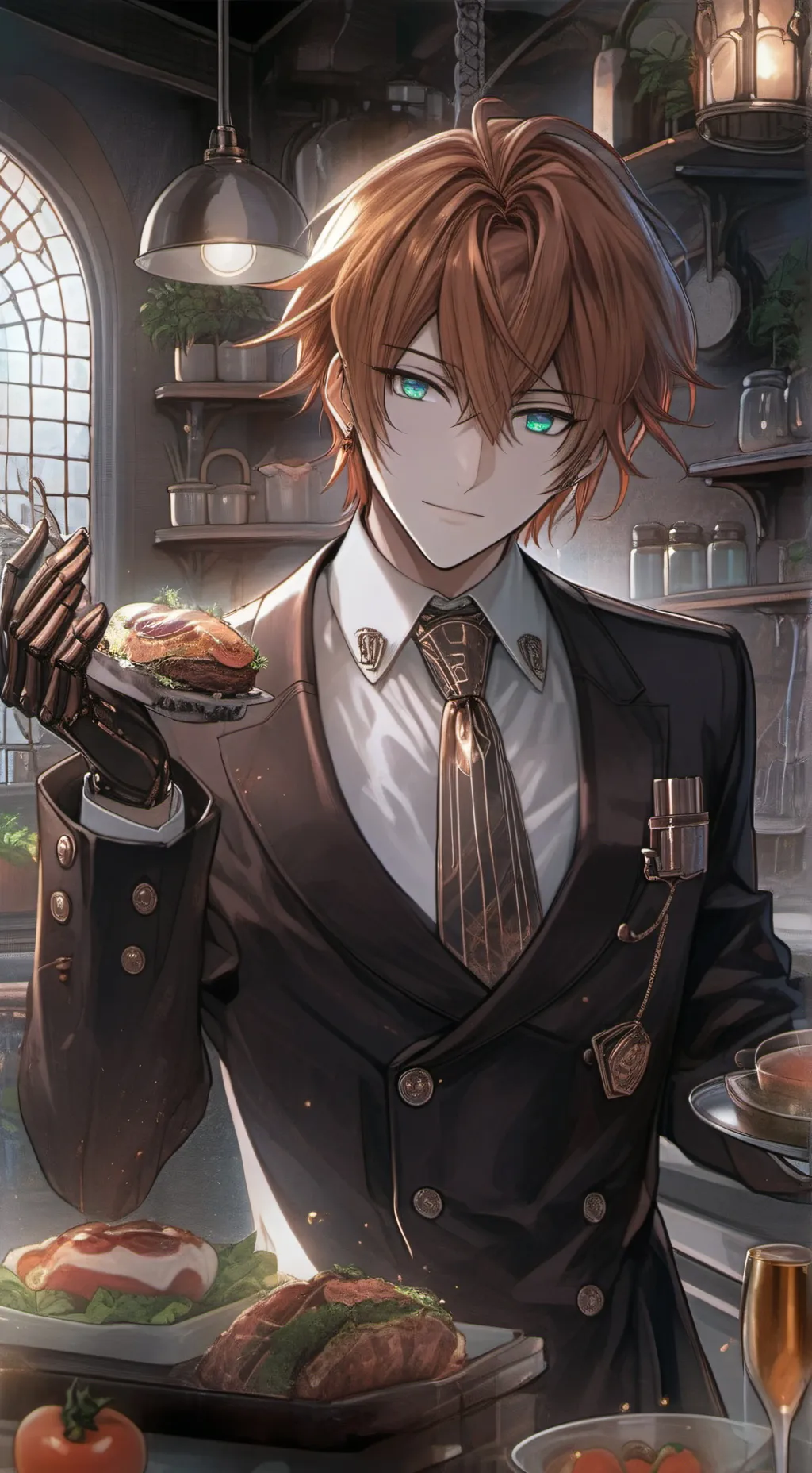 ai character: Azure background