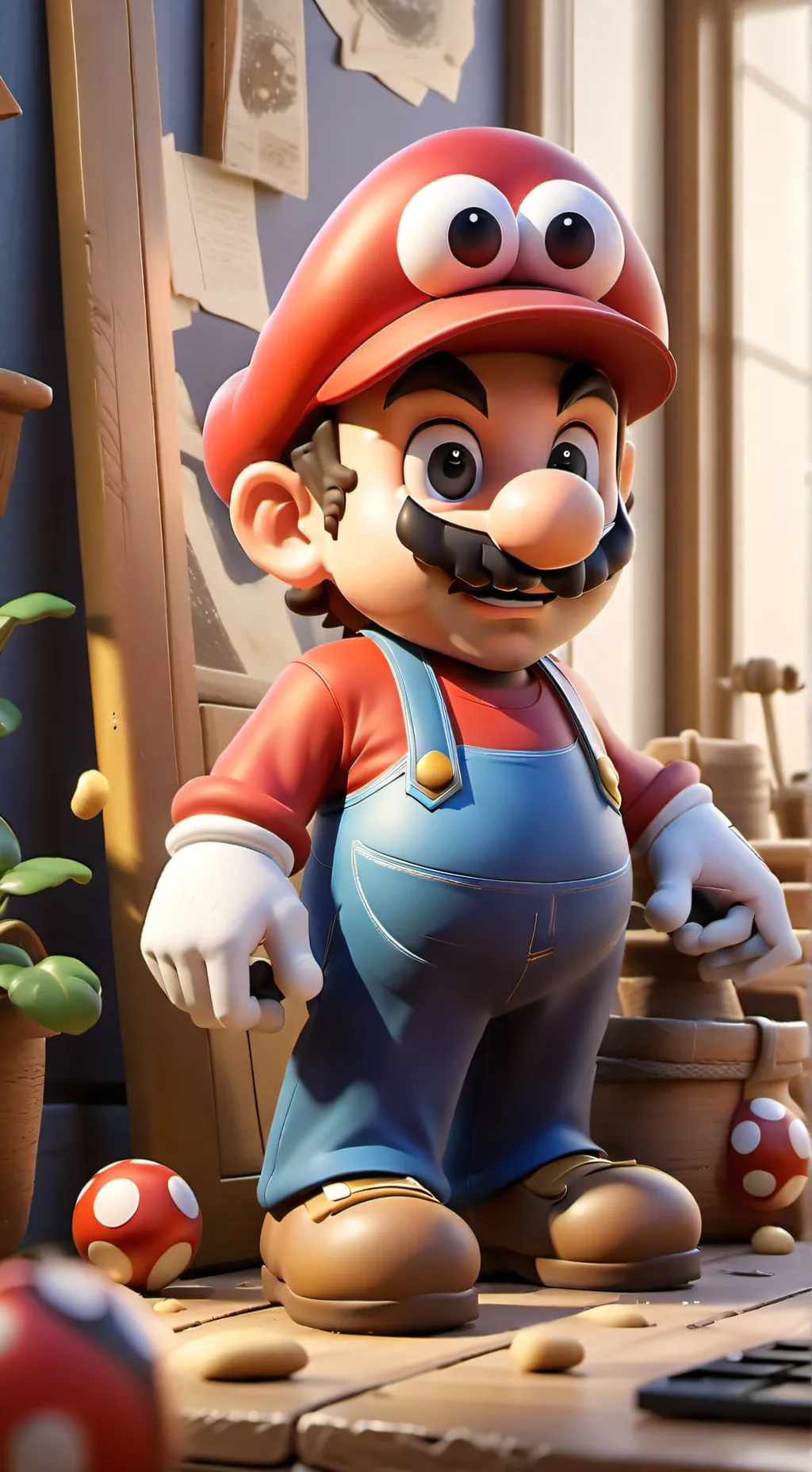 ai character: Mario Steals Liver background