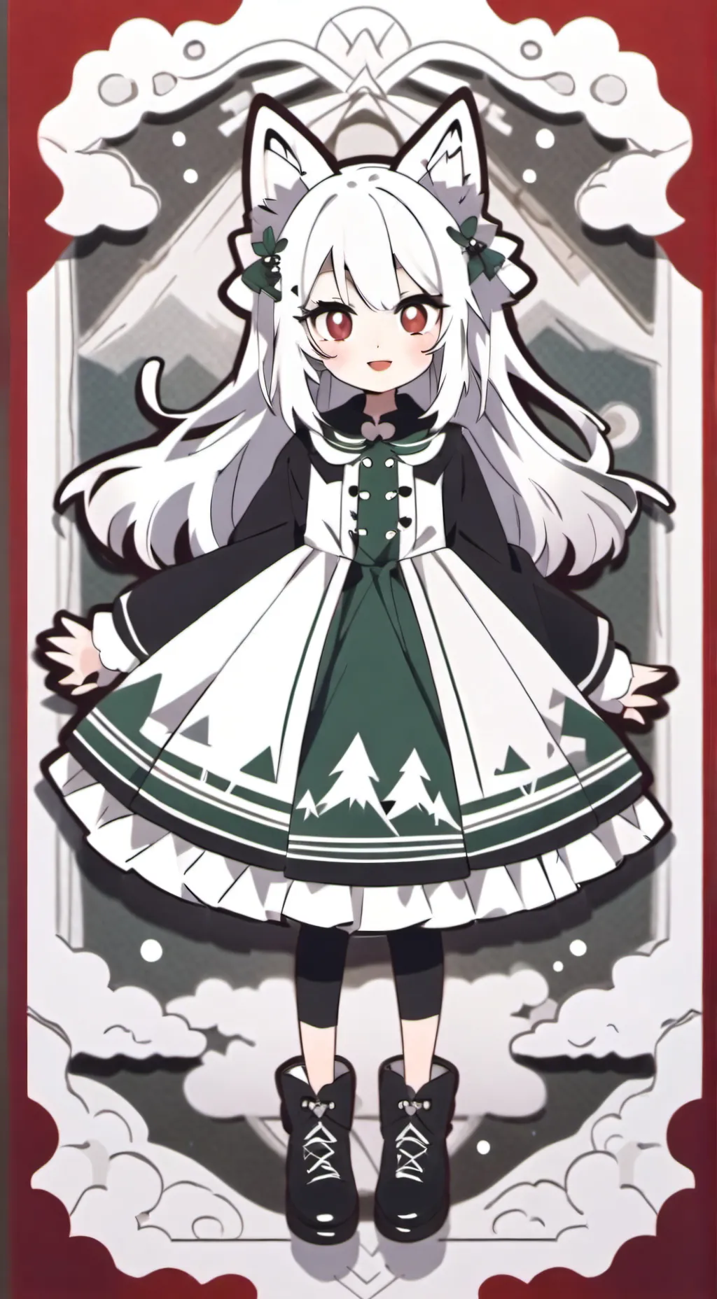 ai character: wolf girl background