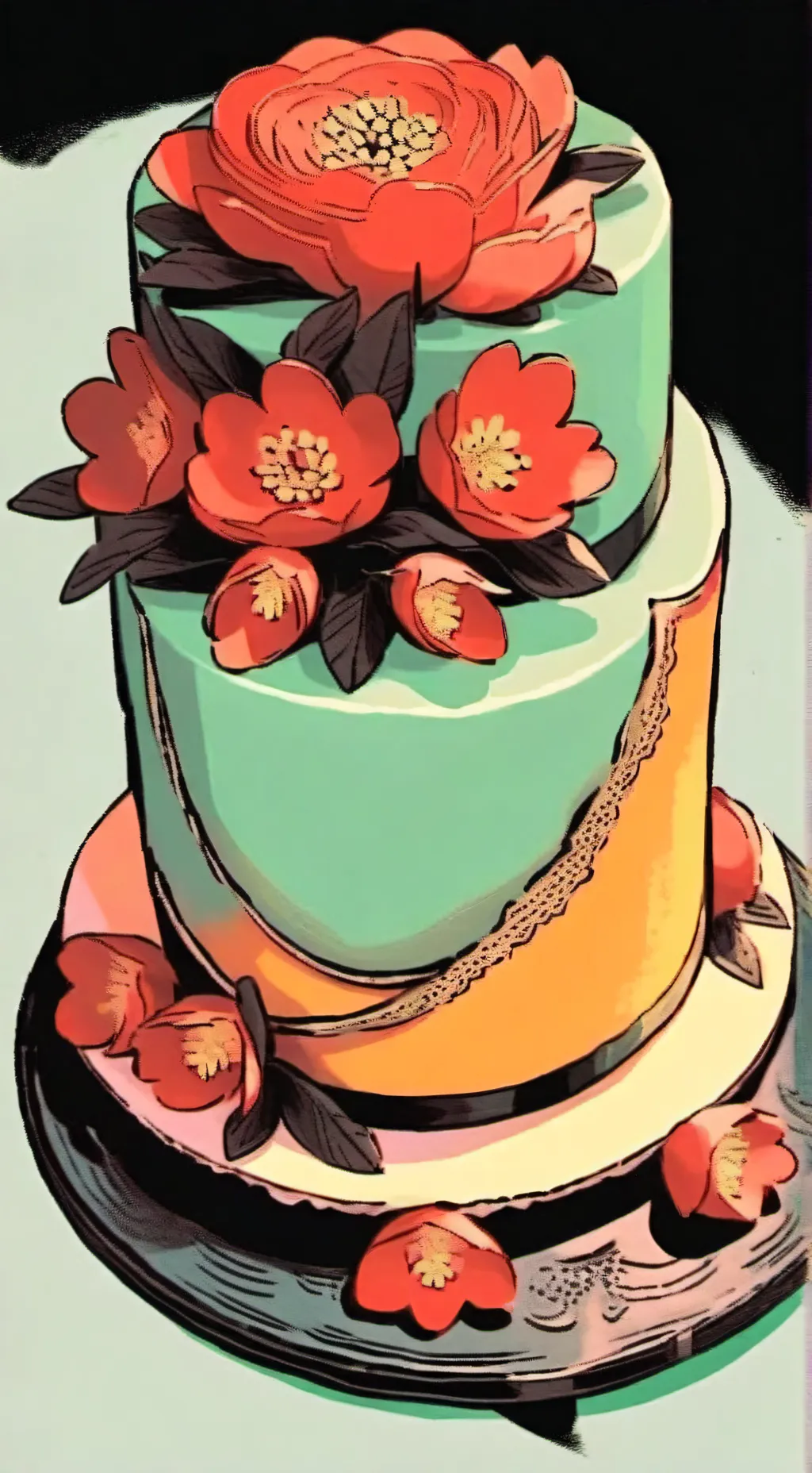 ai character: FLOWERCAKE! background