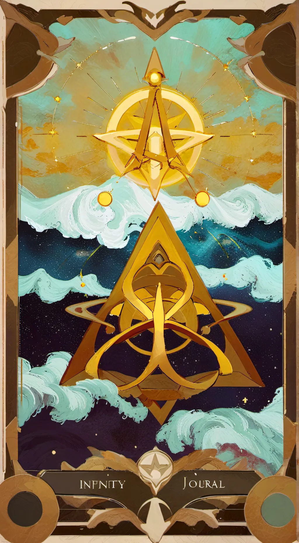 ai character: legendary journal background