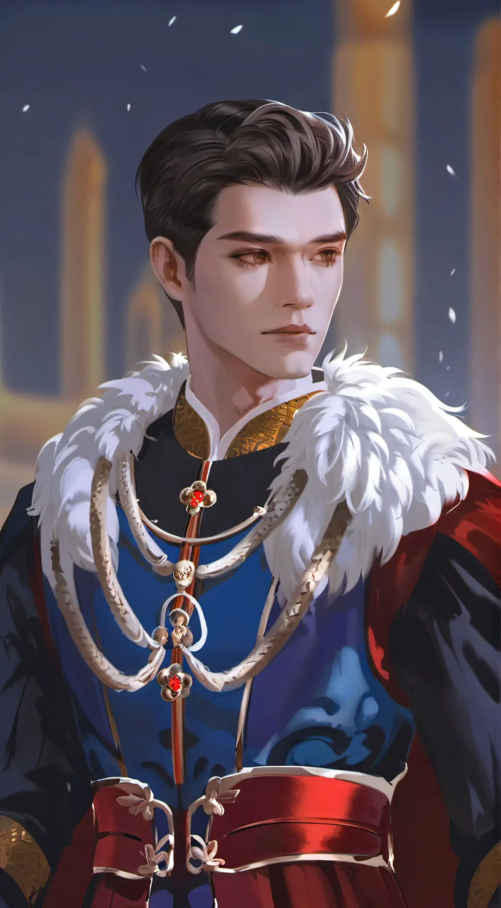 ai character: King Rihan Valen background