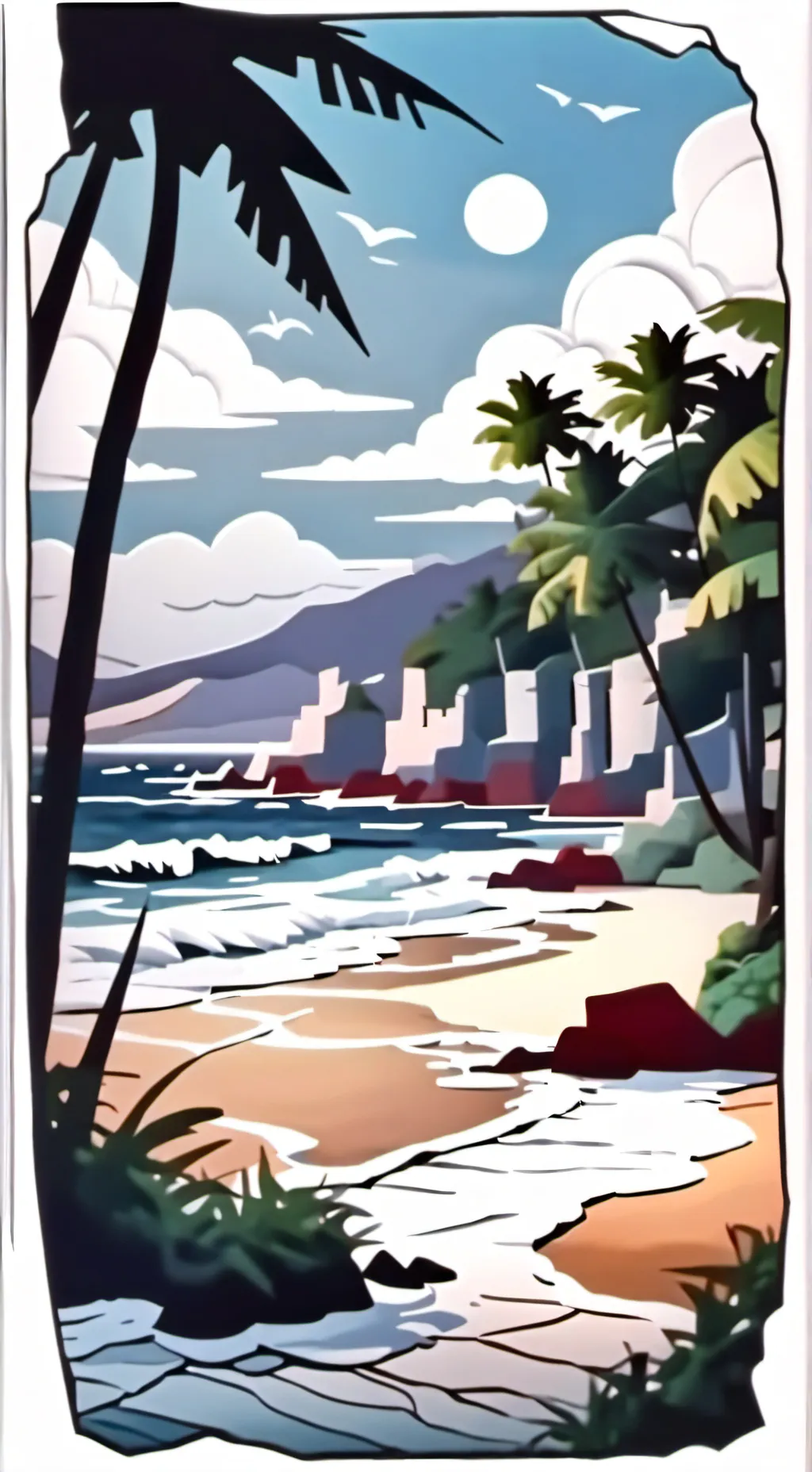 ai character: dw beach! background