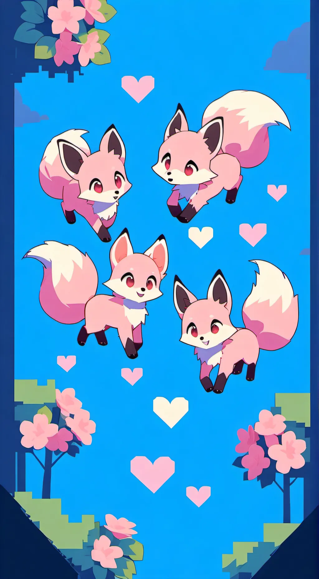 ai character: Foxes background