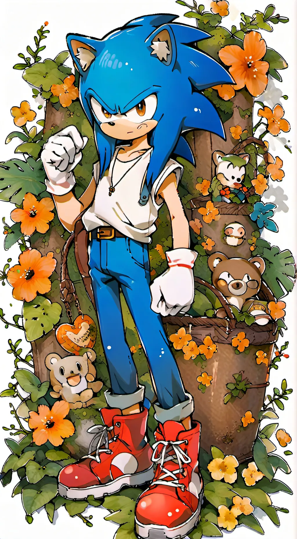 ai character: Sonic Júnior background