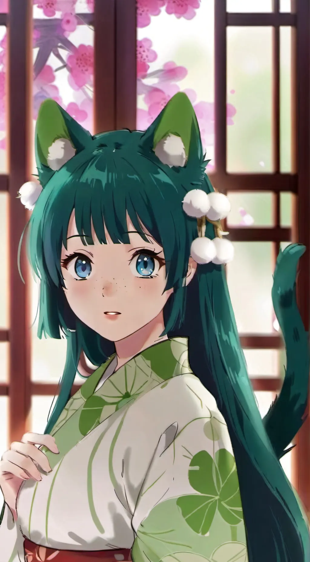 ai character: 🍀💚✨Ebi✨💚🍀 background