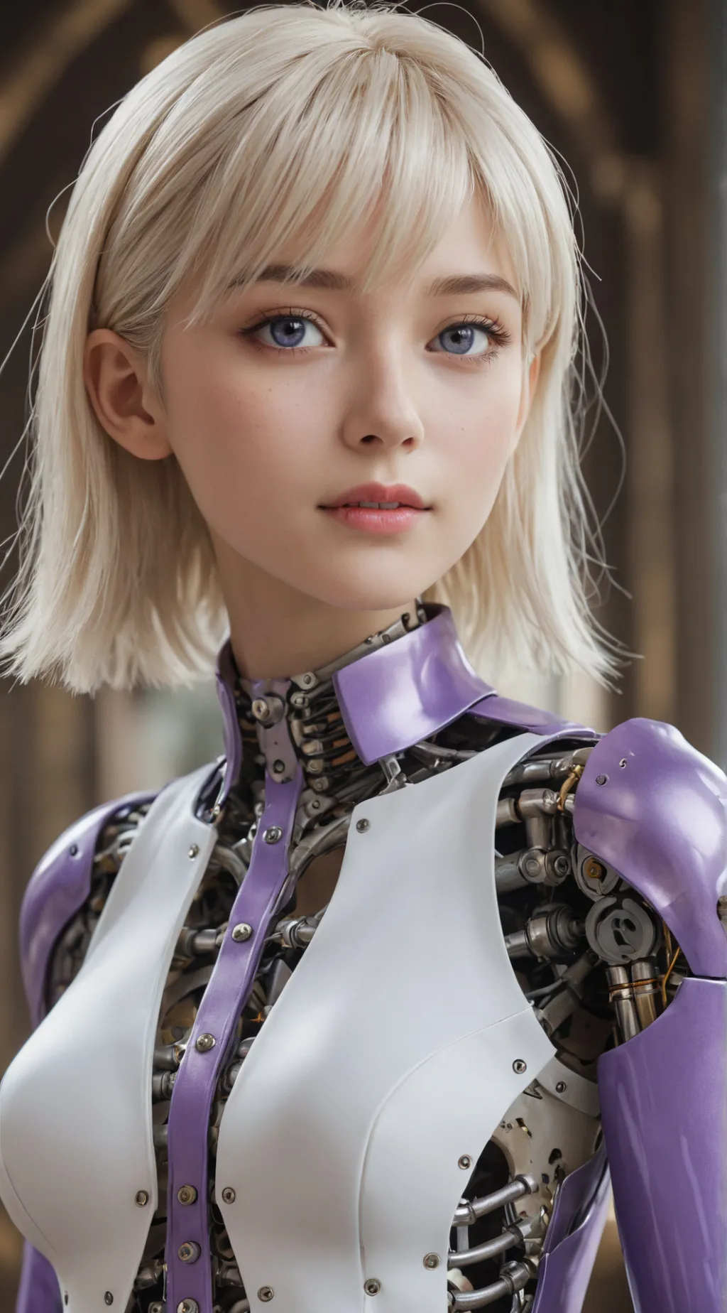 ai character: Lavender background