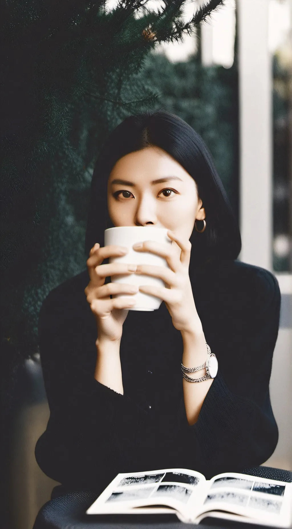 ai character: Mocha background