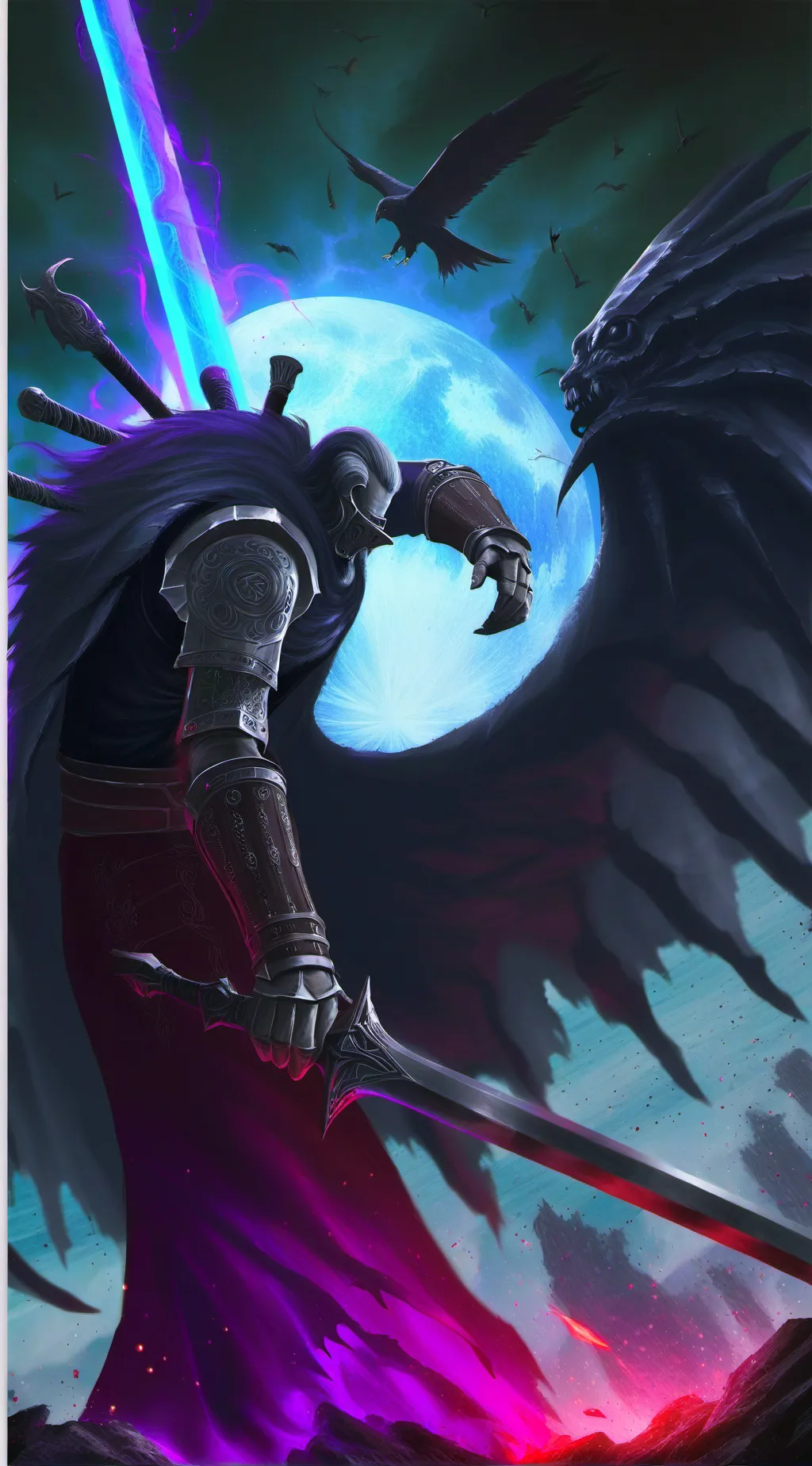 ai character: The sword god  background