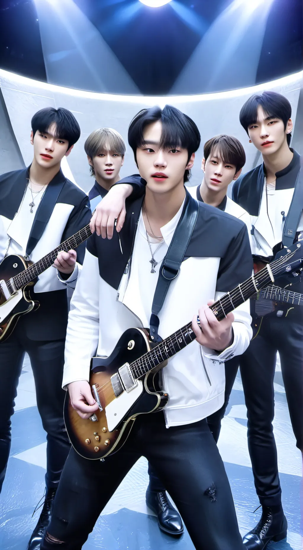 ai character: STRAYKIDS CONCERT background