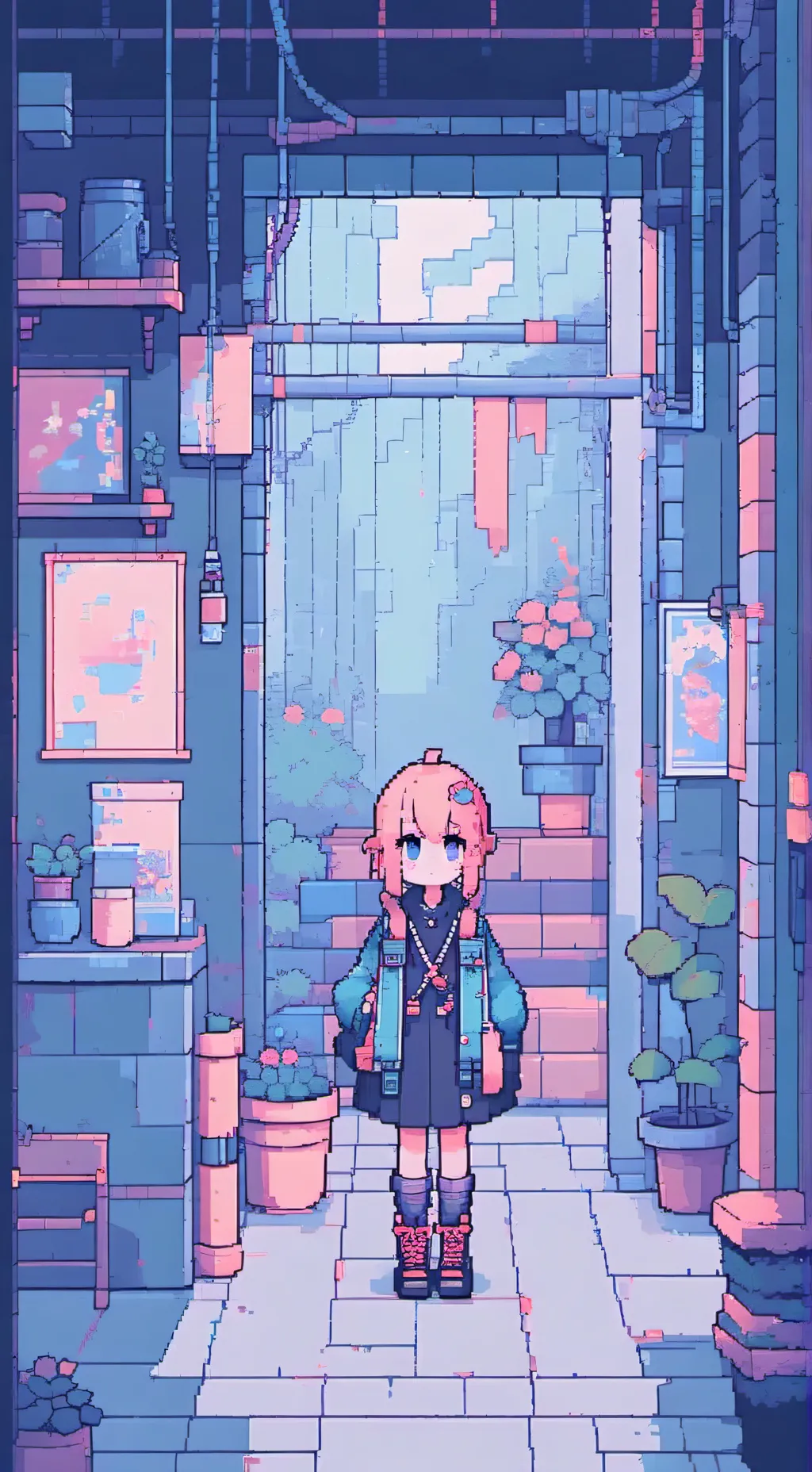 ai character: Cute Cafe  background