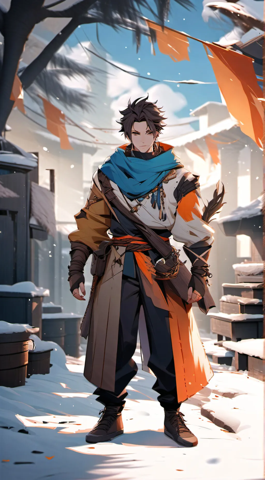 ai character: 💙🧡💛❤doey❤💛🧡💙 background