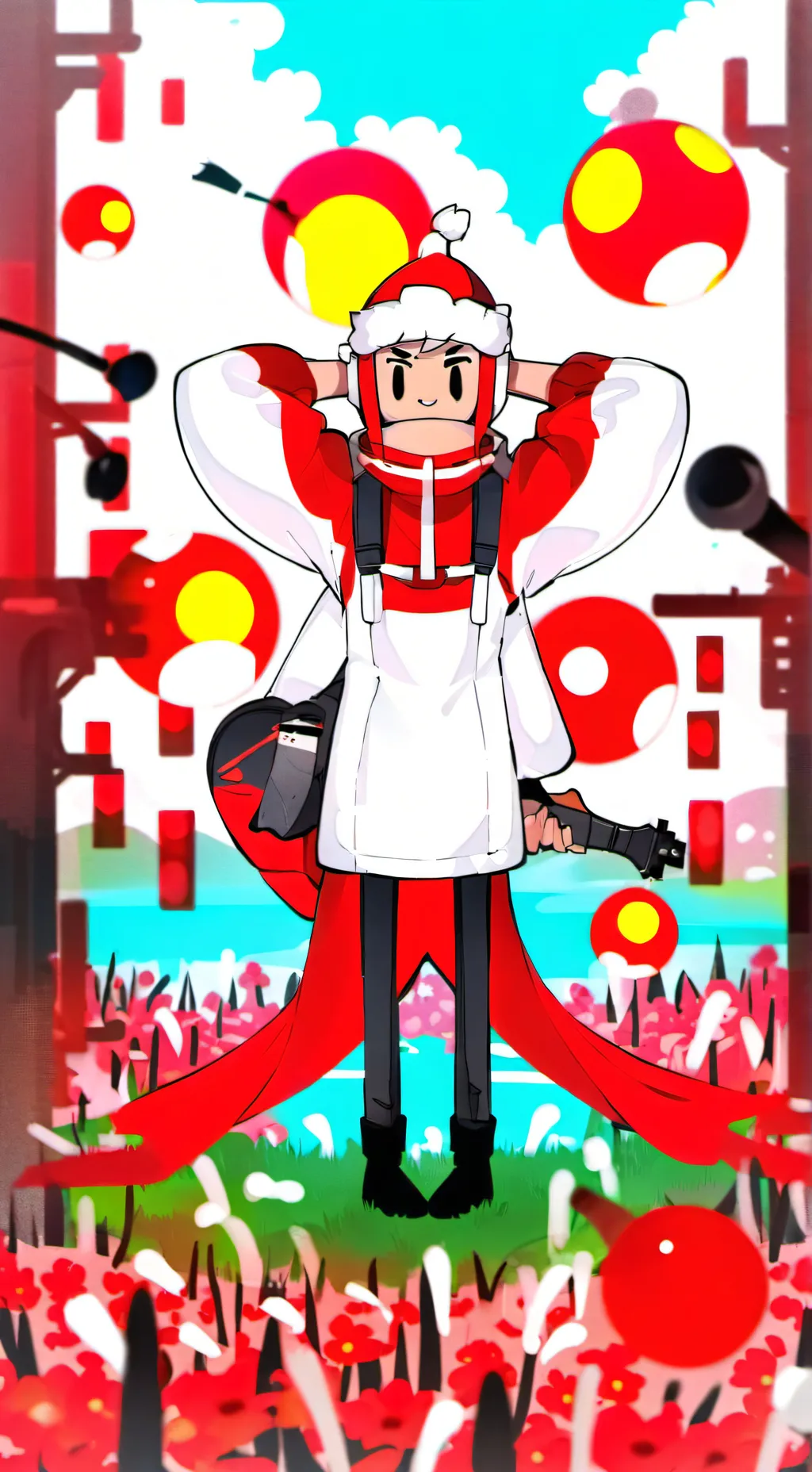 ai character: Pin bfdi background